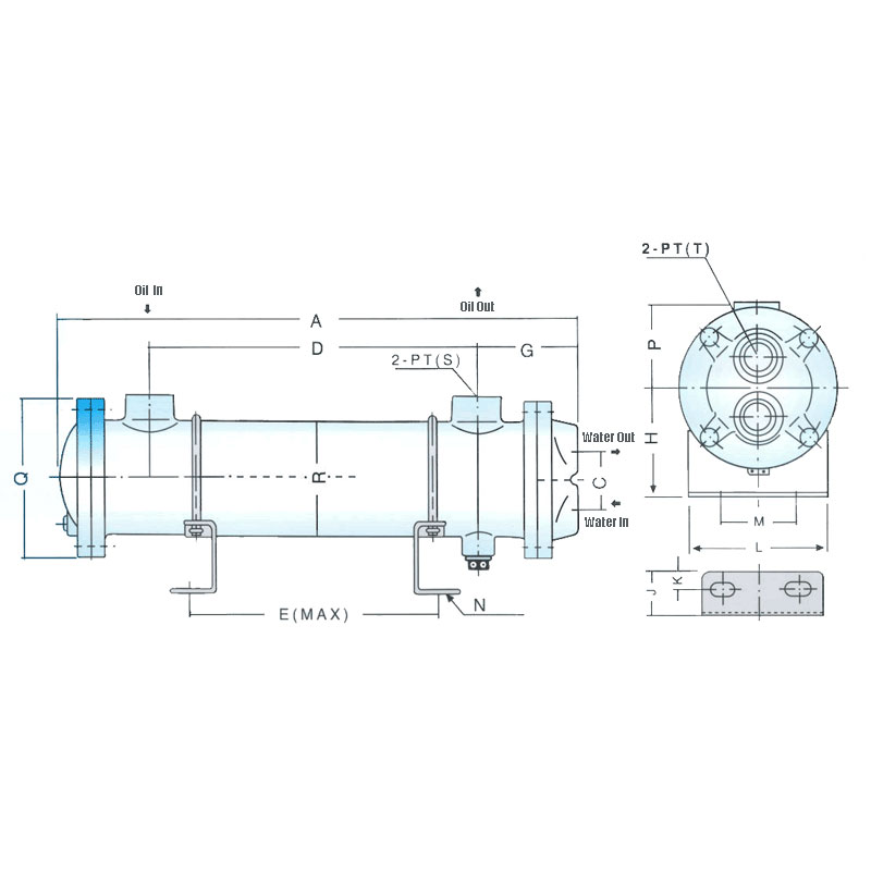 DELTA OIL COOLER<br/>DT TYPE FIN TYPE - Image 2