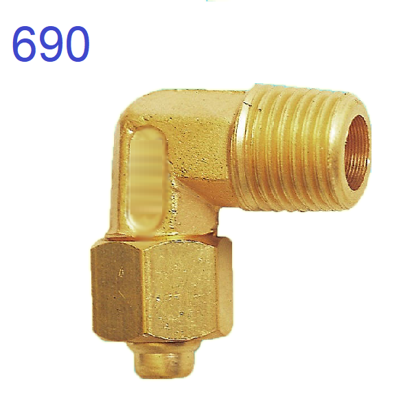 ข้อต่องอทองเหลืองสายลม-เกลียวนอก MODEL : 690