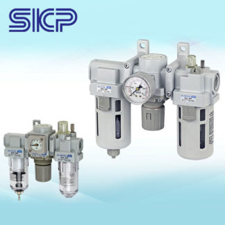 "SKP"  Air unit , แบบ 3ตอน, Filter+Regulator+Lubricator , ชุดกรองลม, SAU Series<br/>SAU100 - SAU900 Series