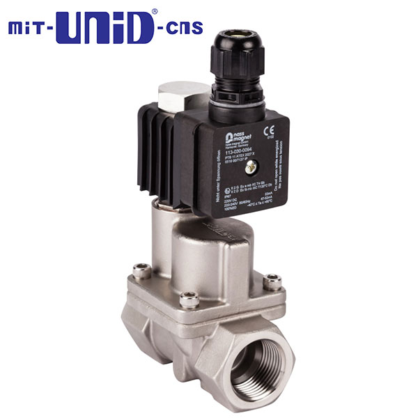 "UNI-D" 2/2 Stainless Solenoid valve, Explosion Proof, Normally closed (N.C.), SKS Series