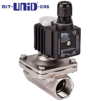 "UNI-D" 2/2 Stainless Solenoid valve, Explosion Proof, Normally closed (N.C.), SKW Series