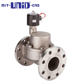"UNI-D" 2/2 Stainless Solenoid valve , Flang JIS 10K , Normally open (N.O.), SUS-80F NO Series