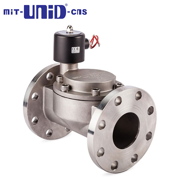 "UNI-D" 2/2 Stainless Solenoid valve , Flang JIS 10K , Normally closed (N.C.), SUW-80F Series