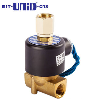 "UNI-D" 3/2 Brass Solenoid valve , Normally closed (N.C.), UA Series