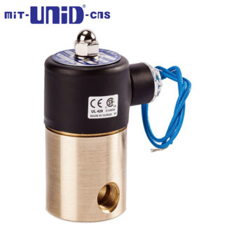 "UNI-D" 2/2 Brass Solenoid valve , Normally closed (N.C.), UAO Series