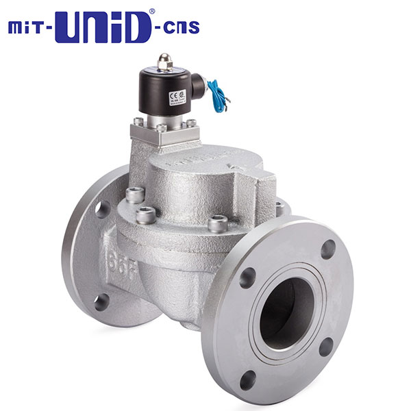 "UNI-D" 2/2 Cast Iron Solenoid valve, Flang JIS10K, Normally closed (N.C.), US-F Series