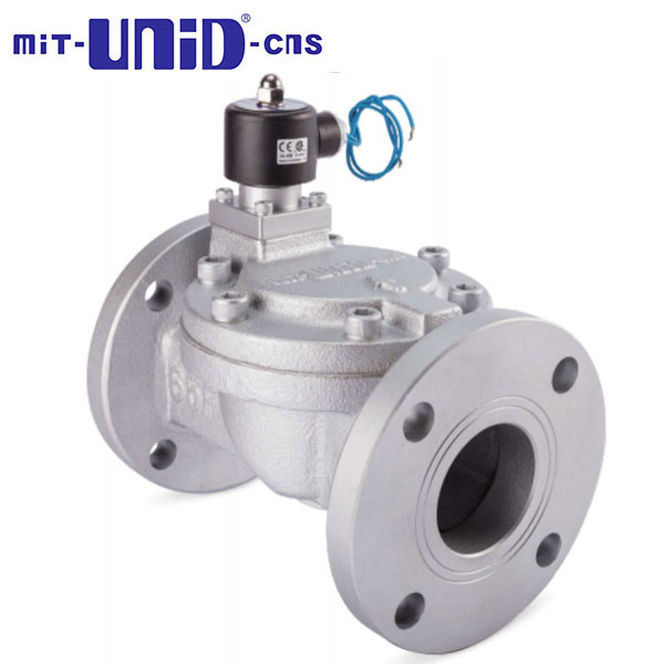 "UNI-D" 2/2 Cast Iron Solenoid valve , Flang JIS10K , Normally closed (N.C.), UW-F Series