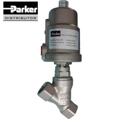 “PARKER”<br>ANGLE VALVE STAINLESS<br>304-304<br>NORMALLY OPEN<br>PA (NO) SERIES